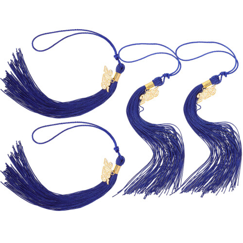20Pcs Blue Graduation Hat Accessories Tassels Elegant Polyester Decor 2