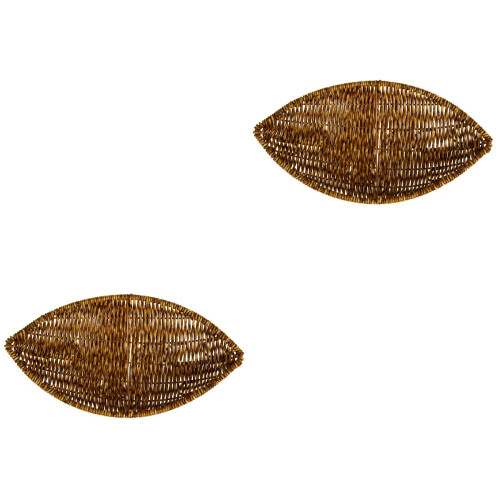 2Pièces Corbeille Décorative En Rotin Synthétique Pour Maison 2