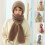 Women's Windproof Hat-Scarf Combo, Polyester, 56-58cm 4
