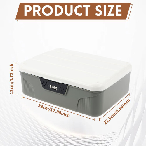 Lockable Plastic Storage Box with 4-Digit Password, High-Security Portable Bin – Compatible with Home Use 1