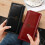 Women's Long PU Wallet with Snap Closure, 9 Card Slots 4