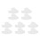 5Pairs White Hairline Design Cards Plastic Barber Beard Shaping Tools 5