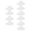 5Pairs White Hairline Design Cards Plastic Barber Beard Shaping Tools 9
