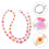 3Pcs Multi Plastic Bag Chain Strap with Beaded Lanyard for Purse Charm 10