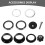5Pièces Headset Aluminium Pour Stable Noir 9