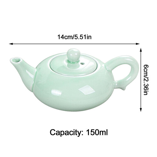 Serene Celadon Koi Fish Tea Set, Complete Teapot & Cups for an Authentic Tea Experience 1