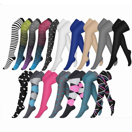 Women's Compression Socks Knee-High 5 Pairs S/M 2