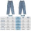 3Pièces Jeans Cargo Large Coupe Ample Coton Résistante 9