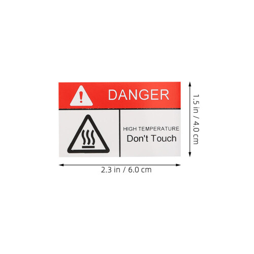16Pcs Heat Warning Stickers High Temperature Safety Labels 1
