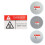 16Pcs Heat Warning Stickers High Temperature Safety Labels 10
