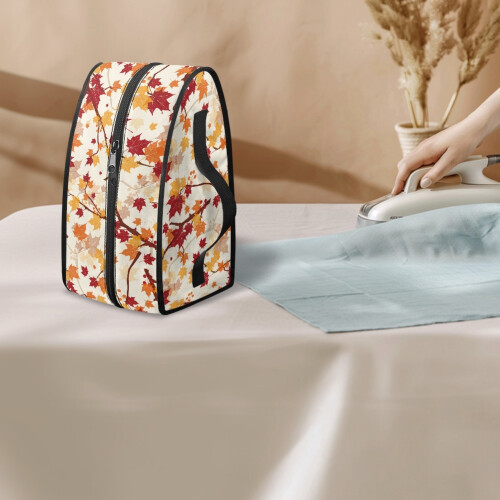 Iron Storage Pouch with Handle and Zipper Maple Leaf Pattern Protective Travel Steamer Bag, Case Only 2
