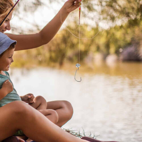 Ασυναγώνιστος σύντροφος ψαρέματος, Shaky Head Jig Hook με ρεαλιστική δράση κολύμβησης 2