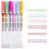 No-Bleed Highlighter Set for Notes & Planners – Dual-Tip, Various Shapes, 5ml, White – Compatible with Diary, Office 6
