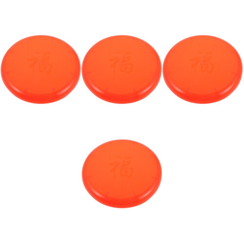 4Pièces Siège Rond Plastique Orange Pour Usage 2