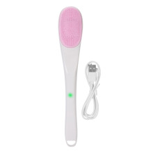 Exfoliating Rotating Scrubber Electric Body Brush Waterproof Rechargeable Back Washer With Three Gears Mode Soft Silicone Brush Heads Long Handle