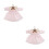 2Pièces Robes Élégantes Rose Dentelle Pour Ob11 Usage Décoratif 5