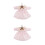 2Pièces Robes Élégantes Rose Dentelle Pour Ob11 Usage Décoratif 7