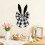 Easter Bunny Ear Bow Ornament Black 16x8 Inch 5