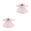 2Pièces Robes Élégantes Rose Dentelle Pour Ob11 Usage Décoratif 9