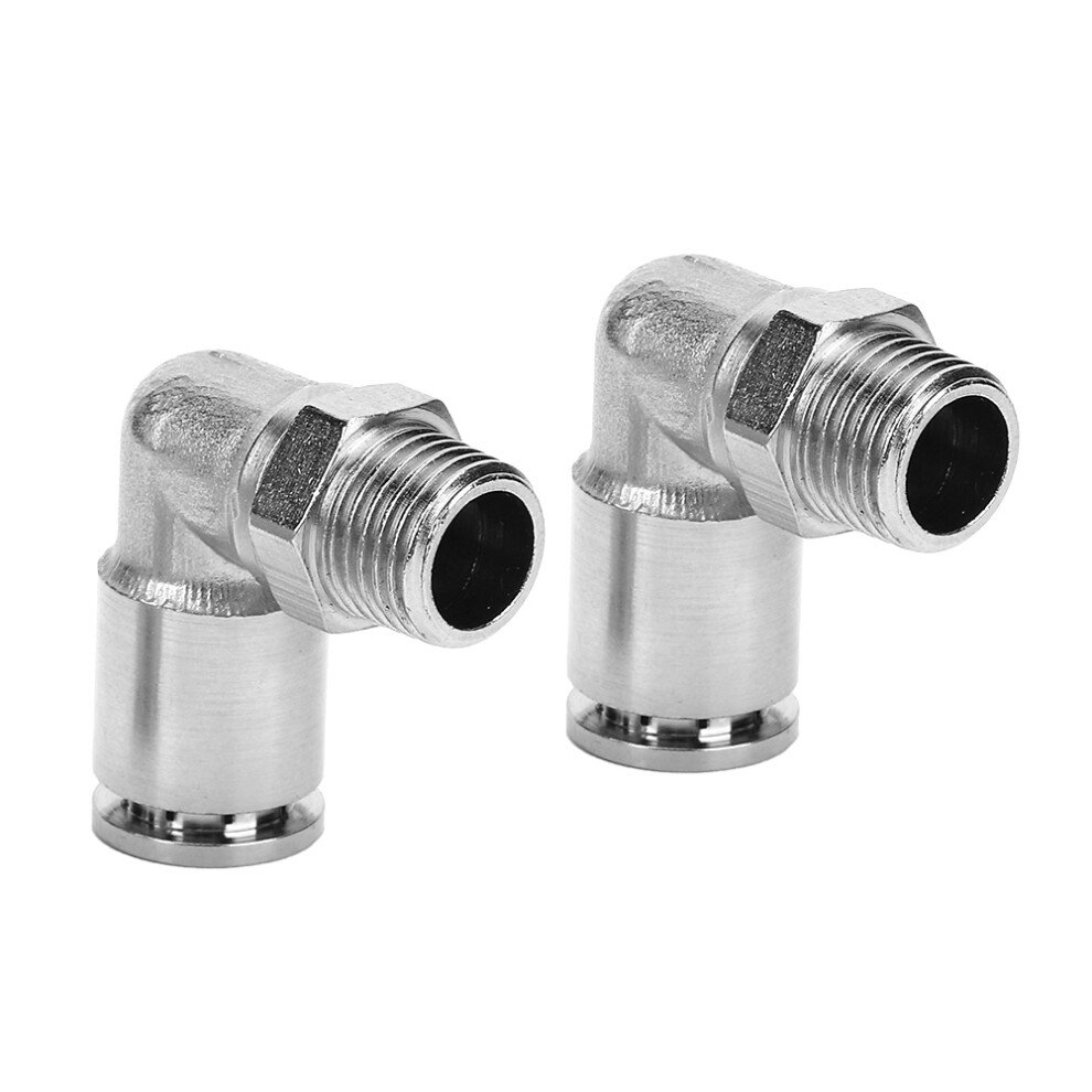 Durable Nickel Plated Brass Quick Connector Elbow Bspp Thread Push To Connect Fitting Airtight And Wear Resistant For Pneumatic Tools And Hydraulic 9448483231879
