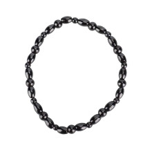 Collar unisex de hematita magnética con cuentas, la terapia con hematita reduce la fatiga, el material magnético natural promueve la conexión a