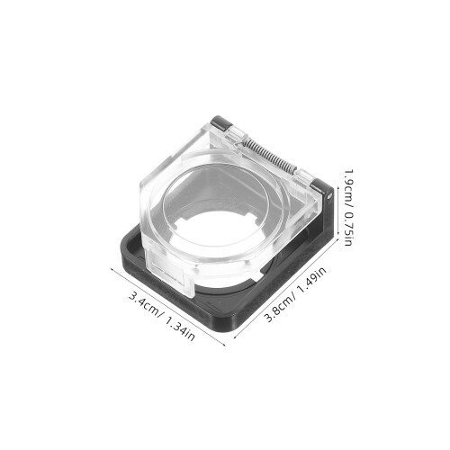 2Pièces Protections Boutons Plastique Transparent Facile Installation 1