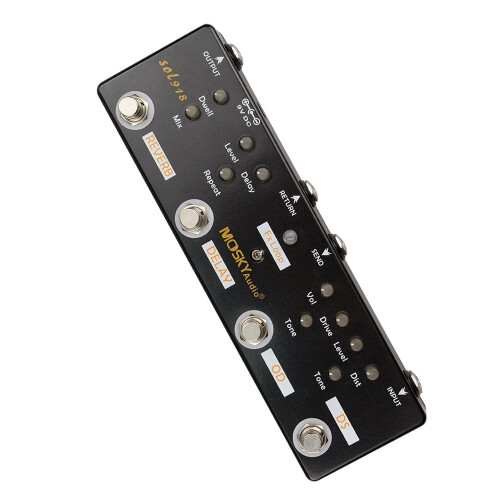 Sol918 Κιθάρα 5 σε 1 με Πολλαπλά Εφέ Πεταλιού, Distortion Delay, Reverb, Overdrive, Εφέ Πεταλιού, FX Loop, 2