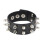 Δερμάτινο βραχιόλι Punk Spike Rivets με μεταλλικό περίβλημα, μαύρο ρυθμιζόμενο βραχιόλι 4