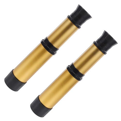 6Pièces Petits Télescopes Dorés À Double Pour 2