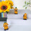 Halloween mini pompoenfiguurtjes van hars, 6 stuks 4
