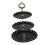Black Three Layer Cake Stand for Display Made of PP Large Capacity 1 Piece 7