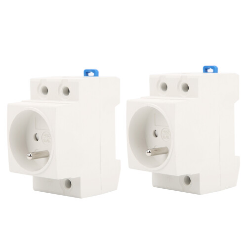 Circuit Breaking Capacity Electrical Rail Adapter Industrial Connector Safe Operation Non Blocking Design Heat Resistant AC250V Modular Power Socket