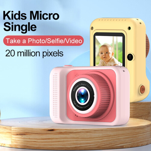 Παιδική κάμερα 1080P20MP με ζουμ 4X, οθόνη IPS 2,0" και διπλούς φακούς – Χαριτωμένη κάμερα 1