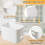 White Plastic Storage Box (20x14x7 cm), 4-Pack Organizer Crate for Kitchen, Bathroom & Wardrobe 3