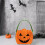 Τσάντες για κεράσματα ή κόλπα για το Halloween: Πορτοκαλί τσάντες από τσόχα με 8