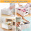 White Plastic Storage Box (20x14x7 cm), 4-Pack Organizer Crate for Kitchen, Bathroom & Wardrobe 4