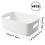 White Plastic Storage Box (20x14x7 cm), 4-Pack Organizer Crate for Kitchen, Bathroom & Wardrobe 5
