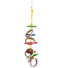 Bird Paper Foraging Toys Bird Chew Toys, Parrot Chewing with Colorful Cardboard Bagels, Designed for Physical and Mental Stimulation and Combat
