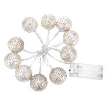 Globe String Lights, Cozy Lighting Fairy Lamp with Energy-saving Metal Balls, Waterproof Rating