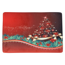 Soft Flannel Christmas Decoration Rug, Durable Non-slip Bath Mat for Indoor Home, Water Absorption Super Absorbent for Kitchen Bathroom (60x40cm)