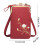 Mini Bolsa Transversal Vertical Feminina para Celular – Fecho de Clipe, 17,8 x 10,2 x 5 cm, Vinho, Compatível com iPhone e Android 2