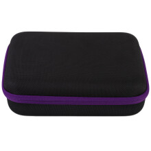 Kompakte Aufbewahrungsbox für ätherische Öle, stoßfestes und wasserdichtes EVA-Etui mit Innentasche und Doppelreißverschluss für 1-3 ml