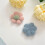 Crochet Puff Flower Appliques 16 pcs 5