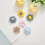 Crochet Puff Flower Appliques Iron-on 16 pcs 3