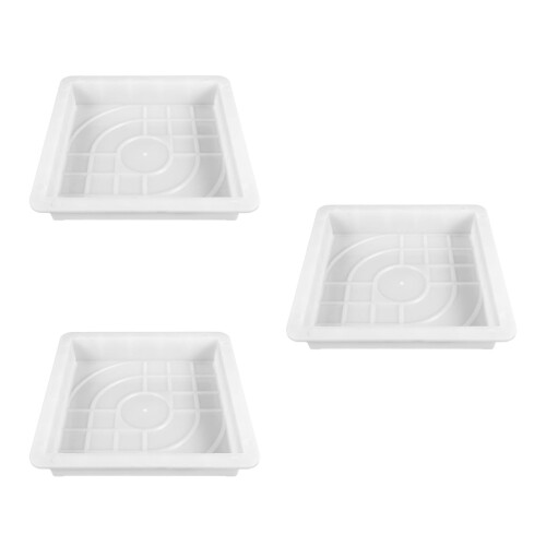 3 Count Paving Slabs Ready Mixed Cement DIY Walk Maker White 2