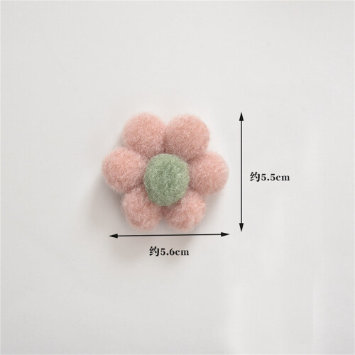 Crochet Puff Flower Appliques 16 pcs 2