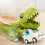 Dinosaurbilsett med 6 pull-back-biler og transportbil – Bursdagsgave til gutter 3-5+, under $5 7