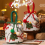 Sacolas de presente com cordão e laço, com estampa natalina – para doces, biscoitos e brinquedos; compatíveis com caixas de embalagem da Apple. 3