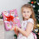 Ρολό χαρτιού περιτυλίγματος WarmHaven Pink Santa – Σχεδιασμός με ποικίλους τόνους 3