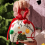 Sacolas de presente com cordão e laço, com estampa natalina – para doces, biscoitos e brinquedos; compatíveis com caixas de embalagem da Apple. 5